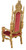 King Chair in Gold Leaf and Burgandy Velvet Close Up Image
