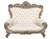 Platine Palatial Hand Carved Parlor Sofa Close Up Image
