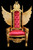 Gold Lion King Chair with Wings