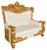 Palatial Grand Carved Loveseat Gold
