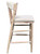 Alto Back Barstool White Wash Close Up Image