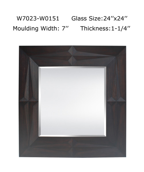 Palermo Black Beveled Wall Mirror