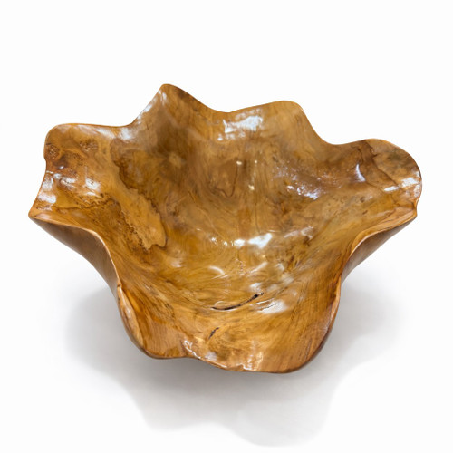 Natural Teak Decorative Bowl
