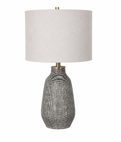 Ashton Ridge Textured Gray Table Lamp